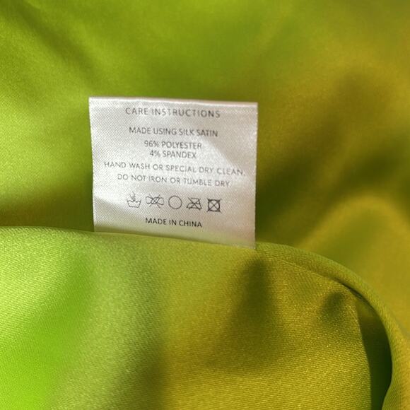 Khanums Kenisei Crystal Embellished Halter Green Limeade Maxi Gown Size Medium - Picture 12 of 12